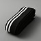 Polyester Elastic Cords, Flat with Strip Pattern, Black, 50~55mm, about 1.20 Yards(1.1m)/Strand