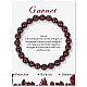 Synthetic Garnet Beaded Stretch Bracelets&nbsp;PW-WG7FE75-06-1-1