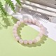 Natural Rose Quartz Bead Stretch Bracelets&nbsp;BJEW-K212-C-045-1