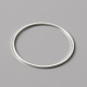 真鍮製フレームコネクター  丸いリング  銀  25x0.5mm  内径：23mm&nbsp;KK-WH0047-59E-S-2