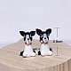 ランプワークビーズ  犬  ホワイト  25mm  穴：2mm&nbsp;PW-WG84549-02-1