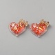 アクリルカボション  レッド  ハート  27x27.5x8.5mm&nbsp;OACR-SZC0004-03A-1