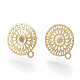 Brass Stud Earring Findings&nbsp;KK-S345-260G-1