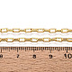 真鍮の長方形のリンク チェーン  ハンダ付け  スプールで  ゴールドカラー  5x3x1mm  約32.81フィート（10m）/ロール&nbsp;CHC-T018-49G-3