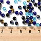 ガラスビーズ  多面カット  ロンデル  ミディアムブルー  4x3mm  穴：0.4mm  約6800個/500g&nbsp;EGLA-A034-LM4mm-36-2