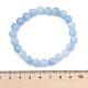 Natural & Dyed White Jade Bead Stretch Bracelets&nbsp;BJEW-K212-B-018-5