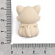 シリコンビーズ  猫の形  アンティークホワイト  28x20.5x16.5mm  穴：2mm&nbsp;SIL-S010-04C-3