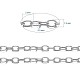真鍮製アズキチェーン  ハンダ付け  スプールで  オーバル  カドミウムフリー＆ニッケルフリー＆鉛フリー  長持ちメッキ  プラチナ  2x1.5x0.35mm  約301.83フィート（92m）/ロール&nbsp;CHC-034Y-P-NF-6