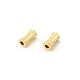 真鍮ビーズ  竹  18KGP本金メッキ  7.5x4mm  穴：1.6~1.8mm&nbsp;KK-P344-01G-2