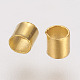 真鍮製つぶし玉カシメ玉  チューブ  ゴールドカラー  2x2x0.15mm  穴：1.5mm&nbsp;KK-L021-G-2