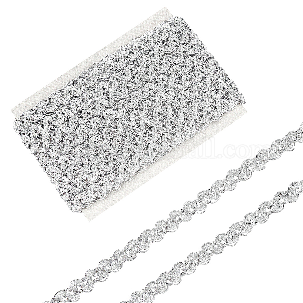 Wholesale 10M Polyester Metallic Braided Lace Trim - Pandahall.com