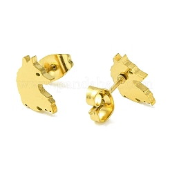 Cute Little Animal Theme 304 Stainless Steel Stud Earrings&nbsp;LS-EJEW-B041-03G-G