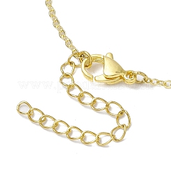 Natural Rose Quartz Clover Shamrock Pendant Necklaces&nbsp;NJEW-JN05170-04