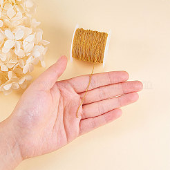 真鍮ツイストチェーン  カーブチェーン  溶接されていない  スプールで  ゴールドカラー  リンク：2x1x0.35mm  約10m /ロール&nbsp;CHC-CJ0001-11
