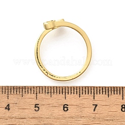女性用真鍮カフリング  文字L  文字h  内径：15.6mm&nbsp;RJEW-U044-Q