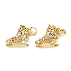 Brass Micro Pave Cubic Zirconia Charms&nbsp;KK-I377-02G