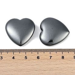 合成非磁性ヘマタイトビーズ  片穴  ハート  24.5x25x7.5mm  穴：1mm&nbsp;G-G174-01