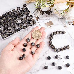 100Pcs Painted Natural Wood Beads&nbsp;WOOD-OC0002-64