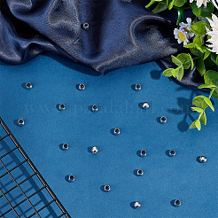 201ステンレススチールビーズ200個  ラウンド  ステンレス鋼色  6.3x5mm  穴：4mm&nbsp;STAS-UN0048-85