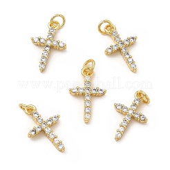 Brass Micro Pave Cubic Zirconia Pendants&nbsp;KK-E068-VB271