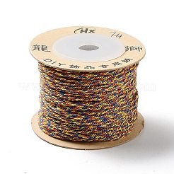 ポリエステルツイストコード  ラウンド  DIYのジュエリーには  きいろ  1.2mm  約38.28ヤード（35m）/ロール&nbsp;OCOR-G015-01B-24