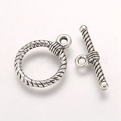 合金マンテル  リング  アンティークシルバー  リング：22x17.5x3mm  穴：2mm  バー：25.5x8x3mm  穴：2mm&nbsp;X1-PALLOY-F178-01AS