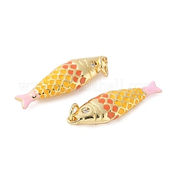 Brass Enamel Pendants&nbsp;KK-B148-14G-04
