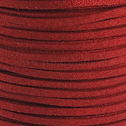 グリッターパウダーフェイクスエードコード  フェイクレース  ファイヤーブリック  3mm  100ヤード/ロール（300フィート/ロール）&nbsp;LW-D001-1012