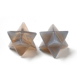 天然なグレーアゲートビーズ  穴なし/ドリルなし  メルカバスター  14.5~15x14.5~15x14.5~15mm&nbsp;G-A206-01A-18