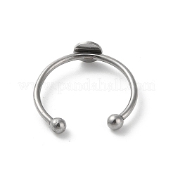 Non-Tarnish Adjustable 304 Stainless Steel Finger Rings Components&nbsp;X-STAS-K278-04A-P