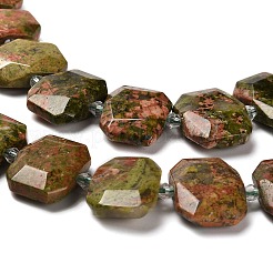 Natural Unakite Beads Strands&nbsp;G-H078-B13-01