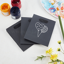 紙袋  ギフトバッグ  ショッピングバッグ  ウェディングバッグ  ハンドル付き長方形  ブラック  16x13x6cm&nbsp;LS-CARB-NB0001-02