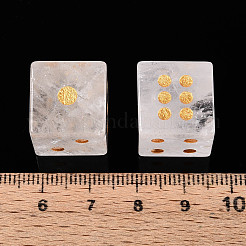 天然水晶彫刻キューブサイコロ  テーブルゲームをプレイするため  15~16.5x15~16.5x15~16.5mm&nbsp;T144-07D