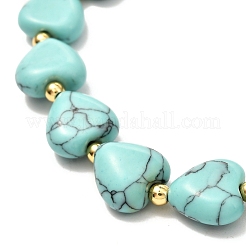 Heart Beads Stretch Bracelet for Girl Women&nbsp;BJEW-JB06938-02