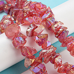 1 Strand Electroplated Natural Quartz Beads Strands&nbsp;G-PA0001-18B