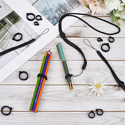 36Pcs 3 Style Silicone Rings with 6Pcs Polyester Necklace Lanyard Anti-Loss Pendant Holder&nbsp;DIY-GF0008-05