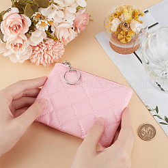 Rhombus Pattern PU Leather Zip Pouches&nbsp;ABAG-WH0040-12B-10