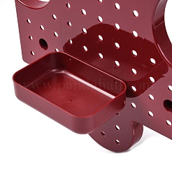 プラスチックと鉄製の赤、黄、青のパズル型プラスチック製ペグボード壁掛け収納ラック  DIYモジュール式穴あきディスプレイボード  ミックスカラー  362x240x16mm&nbsp;PL-CBAF21C-01