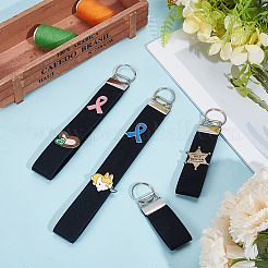 4Pcs 4 Styles Felt Keychain Clasps&nbsp;FIND-GF0009-67