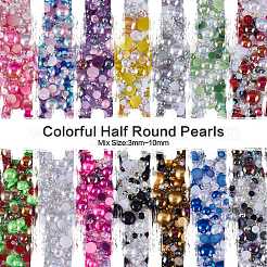 60g Resin patch multi size mixed pearl patch DIY jewelry accessories(2 bags)&nbsp;JX586M