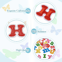 104Pcs 4 Sets Letter A~Z Embroider Thread Cloth on/Sew On Patches&nbsp;PATC-TA0001-41
