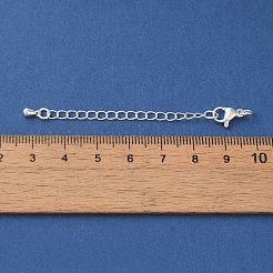Rack Plating Brass Ends with Chain and Lobster Claw Clasps&nbsp;KK-F873-06S