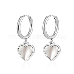 Stylish Heart Stainless Steel Hoop Earrings&nbsp;CL8045-1