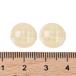 樹脂カボション  グリッターパウダー付き  多面カット  ドーム/ハーフラウンド  フローラルホワイト  12x3mm&nbsp;CRES-XCP0001-27