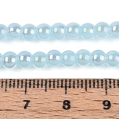 Electroplate Imitation Jade Glass Beads Strands&nbsp;GLAA-T032-J4mm-AB04