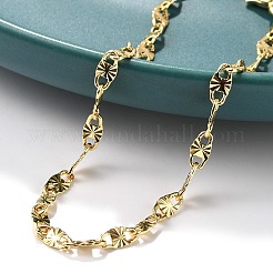 Brass Oval Link Chain Bracelets for Women Men&nbsp;BJEW-F494-04G