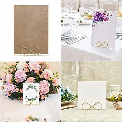 アイアンインフィニティメッセージクリップ  結婚アクセサリー  ゴールドカラー  28x64~74x55mm  インナーサイズ：47x52mm&nbsp;LS-IFIN-WH0050-11G