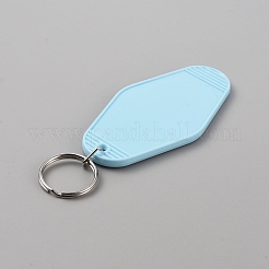 Plastic Blank Motel Keychain&nbsp;KEYC-WH0034-29C