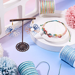 8 Rolls 8 Colors Segment Dyed Nylon Metallic Cord&nbsp;NWIR-TA0001-33
