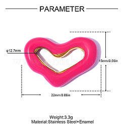 Valentine's Day 304 Stainless Steel Pendants&nbsp;STAS-OY014-92G-1